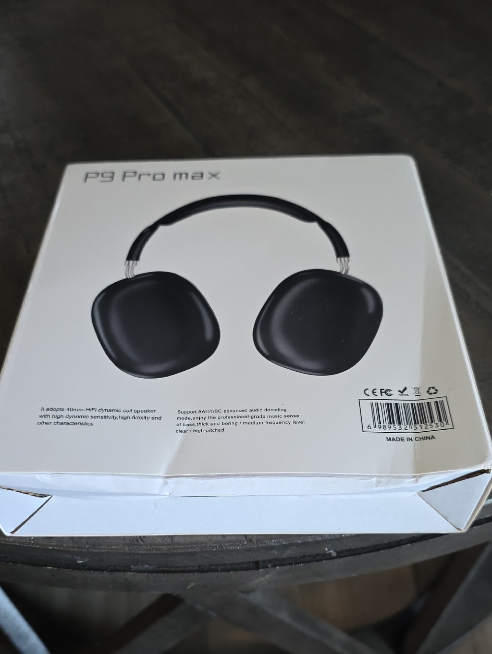 P9 Pro Max Wireless Headphones - Black